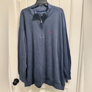 U.S. Polo Assn. Men's Navy 1/4 Zip-Up Pullover Sweater -Size 3XL